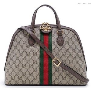 Gucci Offdia GG Supreme Medium Shoulder Bag Beige